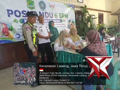 Bhabinkamtibmas Kel. Lawang Aipda Mas Edi Edendi Hadiri Kegiatan POSYANDU 6 SPM Kelurahan Lawang