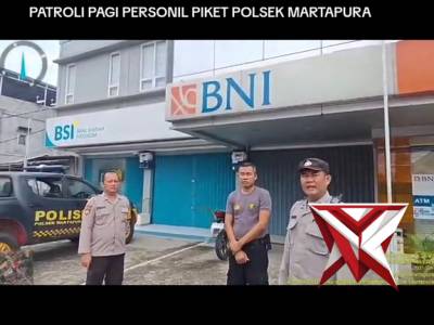 Patroli pagi personil piket polsek martapura