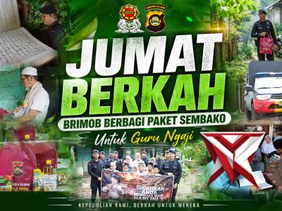 BRIMOB BERBAGI DALAM JUMAT BERKAH, WUJUD NYATA KEPEDULIAN PERSONEL BATALYON A PELOPOR - PoliceTube