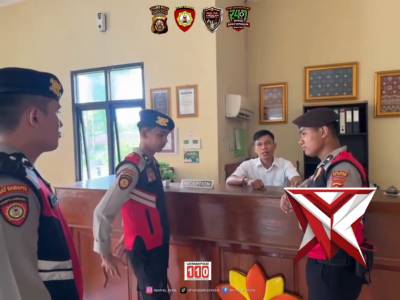 Memberikan himbauan kamtibmas resepsionis hotel gambo sat samapta SM3