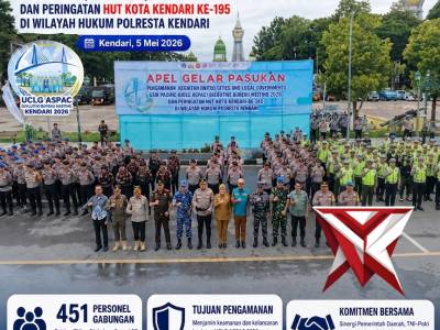 APEL GELAR PASUKAN DAN TFG PENGAMANAN UCLG ASPAC DAN HUT KOTA KENDARI