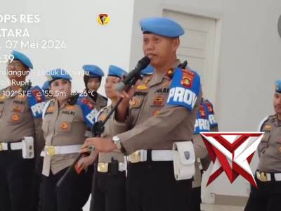 Bidprovam Polda Sumsel Cek sikap tampang dan Kelengkapan Personil Polres Muratara
