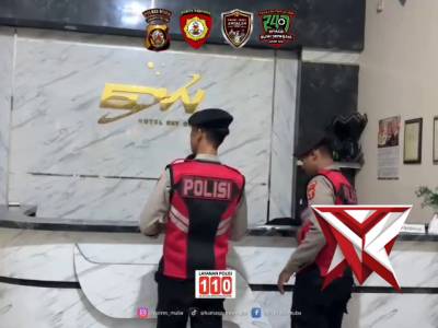 Patroli sat samapta antisipasi gangguan kamtibmas hotel Edw SM3