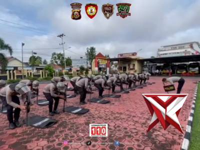 Pelatihan Dalmas peningkatan kemampuan Pers Dalmas Polres Muba - PoliceTube