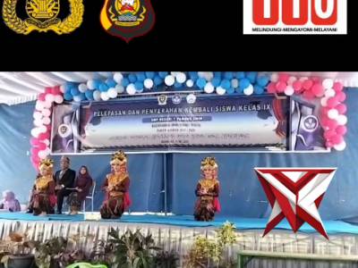 TI 1. Bhabinkamtibmas hadir dalam acara pelepasan dan penyerahan kembali siswa/siswi kelas IX SMP N - PoliceTube