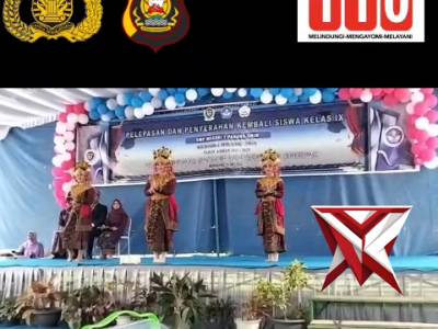 FY 7. Bhabinkamtibmas hadir dalam acara pelepasan dan penyerahan kembali siswa/siswi kelas IX SMP N