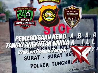 14. Pemeriksaan kendaraan tangku angkutan minyak ilegal ,;