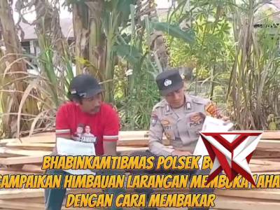 Bhabinkamtibmas Polsek Bunut Sampaikan Himbauan Larangan Membuka Lahan Dengan Cara Membakar