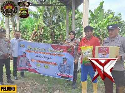 GIAT BANSOS POLSEK BP PELIUNG DALAM RANGKA HUT BHAYANGKARA KE -80