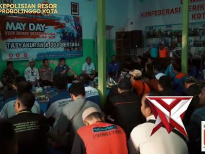 May Day Sejuk di Probolinggo, Buruh-Polisi-Pemkot Duduk Bersama Jaga Kondusivitas