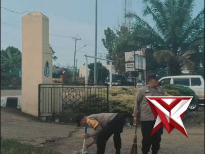 Mendukung program belida personil lakukan kurve diseputaran masok Polsek STL Ulu Terawas.