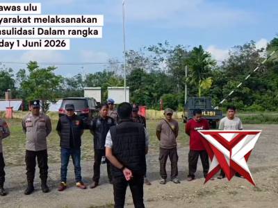 Polsek Rawas Ulu dan Masyarakat melaksanakan Apel Konsulidasi Dalam rangka hari mayday 1 Mei 2026