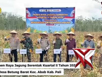 PANEN RAYA JAGUNG SERENTAK KUARTAL II TAHUN 2026 DI DESA BETUNG BARAT KEC.ABAB KAB.PALI - PoliceTube