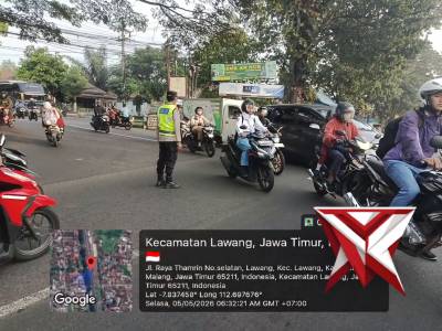 Pengaturan Lalu Lintas di Pagi hari di Daerah Hukum Polsek Lawang Kec. Lawang Kab. Malang