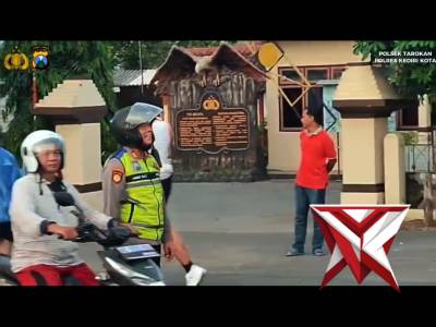 Polsek Tarokan melaksanakan pengamanan kegiatan &ldquo;Kediri Half Marathon&rdquo;