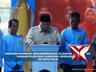 Presiden Republik Indonesia Prabowo Subianto secara resmi memimpin groundbreaking 10 Gudang Ketahana - PoliceTube