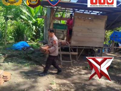 BDH 2. Bhabinkamtibmas Dampingi Survey Bedah Rumah HUT Bhayangkara