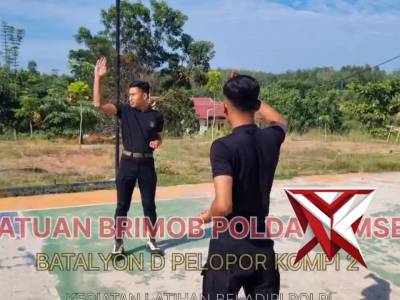 Giat Latihan Beladiri Polri Kompi 2 Yon D Por