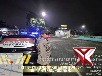 Polsek Gunung Anyar Laksanakan Pemantauan SPBU dan Jalan Raya