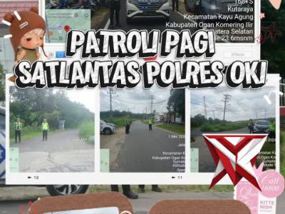 PATROLI PAGI SATLANTAS POLRES OKI