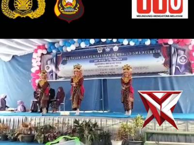FY 8. Bhabinkamtibmas hadir dalam acara pelepasan dan penyerahan kembali siswa/siswi kelas IX SMP N