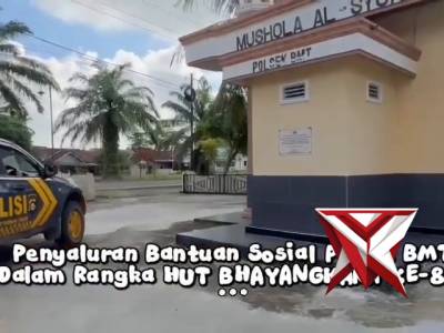 Bantuan sosial Polsek BMT dalam rangka HUT BHAYANGKARA KE-80 - PoliceTube