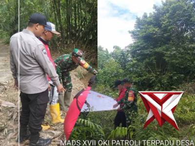 Polsek Jejawi, TNI, Manggala Aqni & MPA Desa Kec Jejawi Kab OKI lakukan Giat Patroli Karhutla
