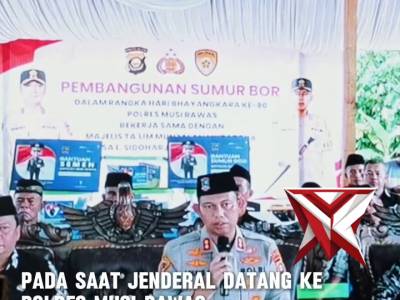 Sambut Hari Bhayangkara Ke-80, Kapolda Sumsel Resmikan Program Air Bersih Untuk Masyarakat