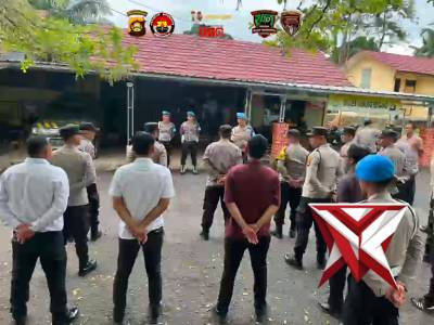 giat Opstibplin dari Bidpropam Polda Sumsel kepada seluruh Personil Polsek Gunung Megang