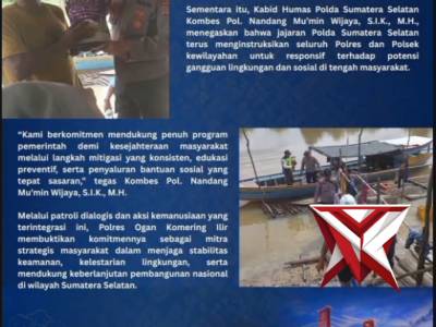 Polres OKI hadir
Langkah nyata mitigasi Karhutla di Bumi Sriwijaya terus diintensifkan.