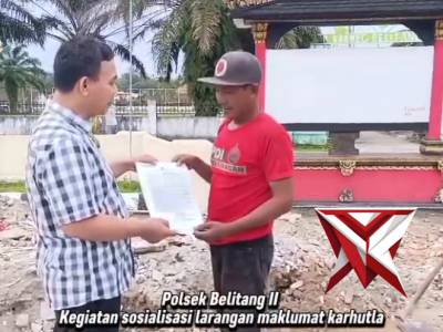 Himbauan kanit reskrim polsek belitang II Tentang larangan membakar lahan