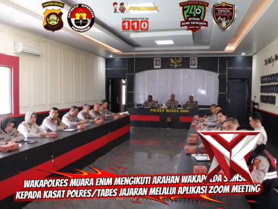 Wakapolres Muara Enim mengikuti kegiatan arahan dan penekanan dari Wakapolda Sumsel kepada para Kasa