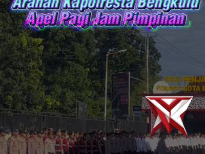 Kapolresta Bengkulu Kombes Pol Rahmad Hidayat, S.S., M.H memimpin apel pagi jam pimpinan dan menyamp - PoliceTube