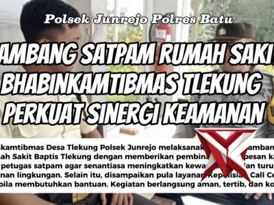 Sambang satpam rumah sakit, Bhabinkamtibmas Tlekung perkuat sinergi keamanan