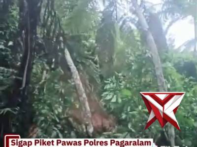Sigap piket pawas polres Pagaralam mendatangi  TKP tanah longsor
