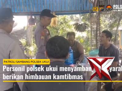 Personil Polsek Ukui Berikan Himbauan Kamtibmas