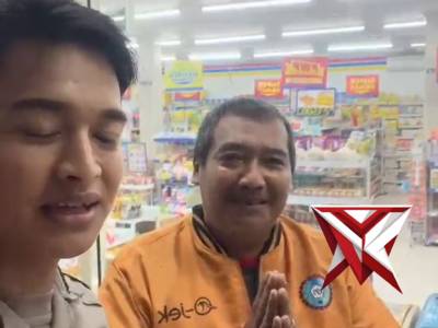 Bripda nico bantu langsung tukang ojek
