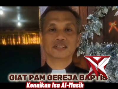 Personil Polsek Baturaja Timur melaksanakan Giat PAM Gereja Baptis Baturaja