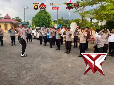 giat Opstibplin dari Bidpropam Polda Sumsel kepada seluruh Personil Polsek Gunung Megang