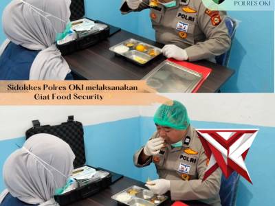 SIDOKKES POLRES OKI MELAKSANAKAN FOOD SECURITY TERHADAP MENU MBG DAPUR SPPG POLRES OKI