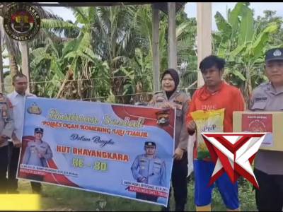 GIAT BANSOS POLSEK BP PELIUNG DALAM RANGKA HUT BHAYANGKARA KE -80