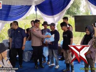 Polres Ogan Ilir dan Polsek Indralaya panen raya jagung serentak kuartal II tahun 2026 di area perke