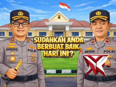 Giat bhabinkamtibmas sambang ke kantor desa pusar
