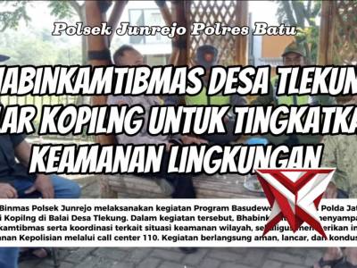 Bhabinkamtibmas Desa Tlekung Gelar Kopling untuk Tingkatkan Keamanan Lingkungan