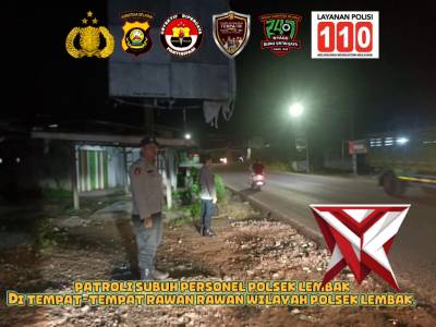 ?M? | Patroli Subuh Personel Polsek Lembak Di Tempat-Tempat Rawan Wilayah Hukum Polsek Lembak. - PoliceTube
