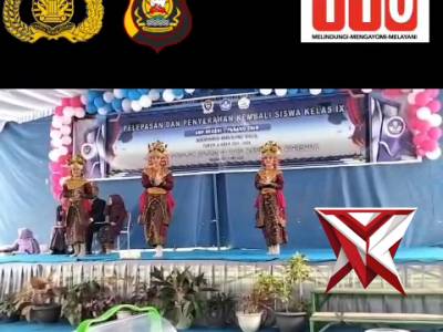 BES 3 . Bhabinkamtibmas hadir dalam acara pelepasan dan penyerahan kembali siswa/siswi kelas IX SMP - PoliceTube