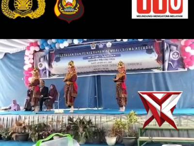 AB 13. Bhabinkamtibmas hadir dalam acara pelepasan dan penyerahan kembali siswa/siswi kelas IX SMP N