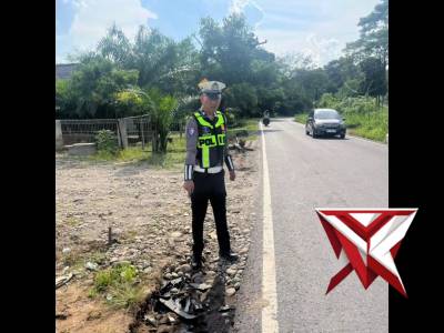 JP. Pengecekan TKP Laka Lantas