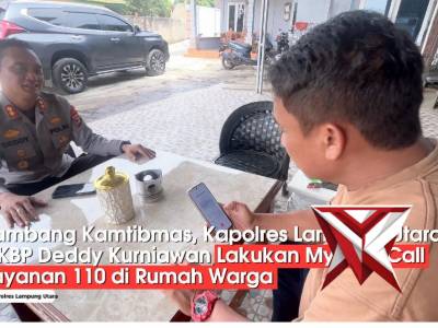 Sambang Kamtibmas, Kapolres Lampung Utara AKBP Deddy Kurniawan Lakukan Mystery Call Layanan 110 - PoliceTube