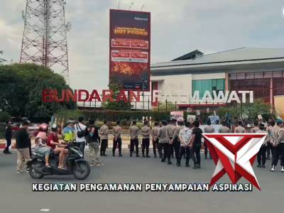 Polresta Bengkulu melaksanakan pengamanan aksi damai Ikatan Mahasiswa Papua (IMAPA) Daerah Bengkulu